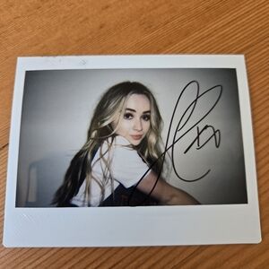 Sabrina Carpenter Signed Polaroid. One Of A Kind.